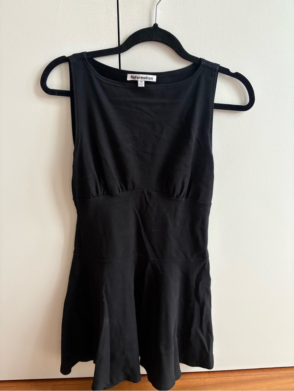 Reformation Black Sleeveless Mini Dress